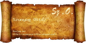 Szunyog Ottó névjegykártya
